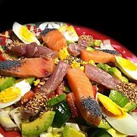 recette Sashimi Salad ! Faites le plein d'Omegas 3 !