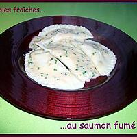 recette Ravioles fraîches au saumon fumé