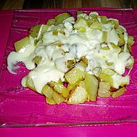 recette pommes de terre roti avec du fromage  fondu (richemont  pot à mettre 2mn au micro onde