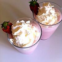 recette Milk shake fraise et chantilly