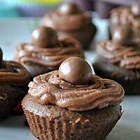 recette Cupcakes fondants tout chocolat & sa touche malteser