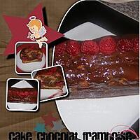 recette cake marbré chocolat framboises