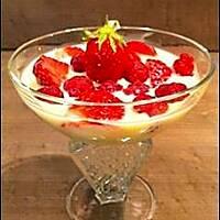 recette Coupe de fraises crème anglaise.