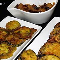 recette Aubergines et courgettes pakora