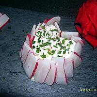 recette mini charlotte de radis au coeur frais