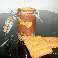 recette verrine de mousse au chocolat et spéculos