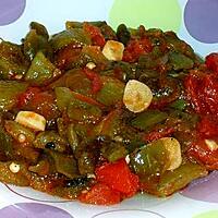 recette Salade de poivron et tomate à l'ail.