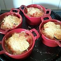 recette Mini cocotte de gratin de courgettes, tomate et mozzarella