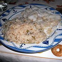 recette Flétan avec son riz au tajine