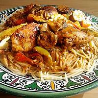recette Tajine de poulet basquaise au chorizo et cépes sauce pesto rosso