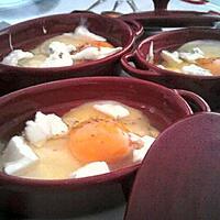 recette Oeuf cocotte aux 3 fromages