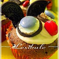 recette Cupcakes au chocolat et bleuets rigolos