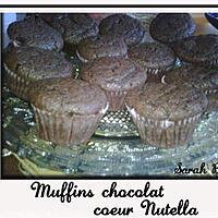 recette Muffins Chocolat coeur nutella