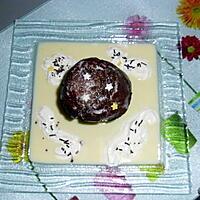 recette Muffines Au Chocolat Coeur Fondant Avec Crème Anglaise