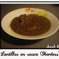 recette Lentilles en sauce (Lerdess)