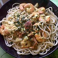 recette Spaghettis aux fruits de mer sauce curry