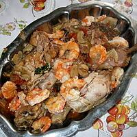 recette poulet aux gambas et banyuls