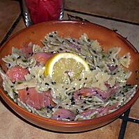 recette salade de pâtes au saumon fumé