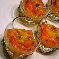 recette Verrines de saumon frais, citron, pavot