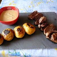 recette magret grillé/PS de terre à l'huile de truffes