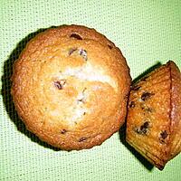 recette muffins choco blanc et pépites de choco noirs