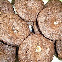 recette muffins choco noirs et coeur fondant choco blanc