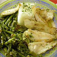 recette filets de perche aux légumes verts