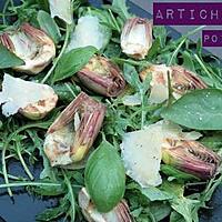 recette Salade d’Artichaut violet cru dit poivrade, parmesan & basilic