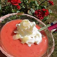 recette Velouté de fraises et sa chantilly au nougat