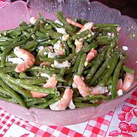 recette Salade de haricots verts aux crevettes