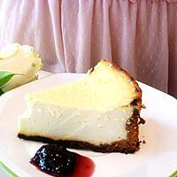 recette Cheesecake à la violette et cerise noire