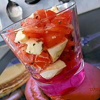 recette salade de tomates et mozzarella version verrine