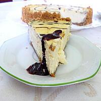 recette Cheesecake chocolat blanc et myrtilles