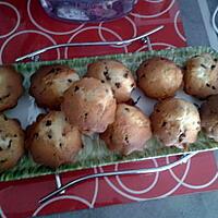 recette muffins aux pepites de chocolat et coeur au nutella