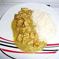 recette Curry de poulet au lait de coco